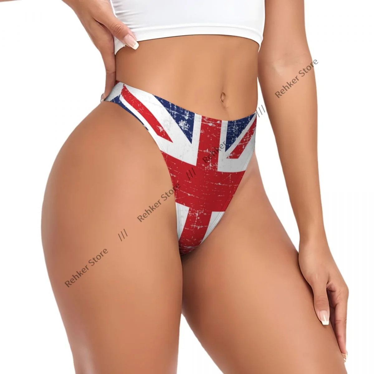 Sexy Panties Union Jack British Flag Thongs Underwear Women Lingerie Breathable G-string