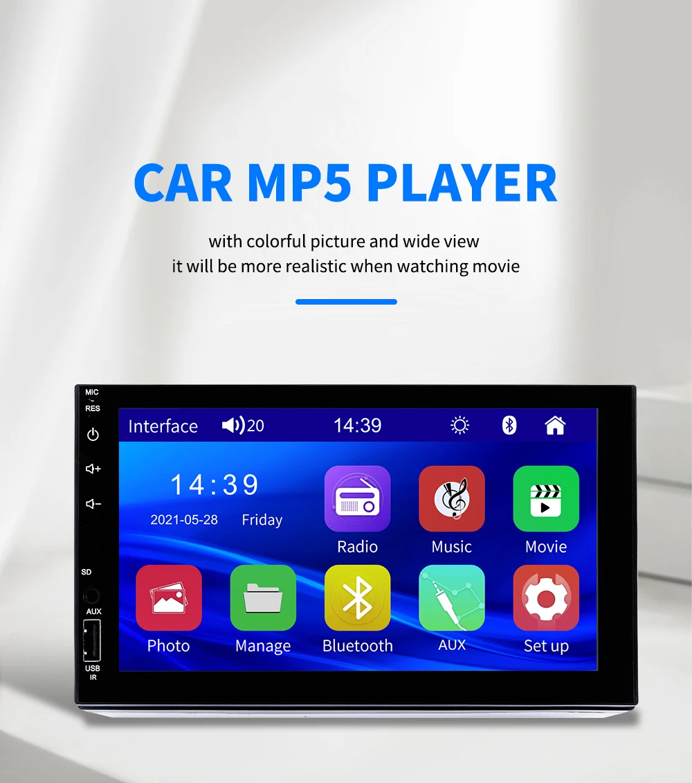 Car Radios BINWEI 2 Din Car Radio 7INCH HD Autoradio Multimedia Player 2DIN Touch Screen Auto Audio MP5 Bluetooth USB TF FM Camera car audio near me