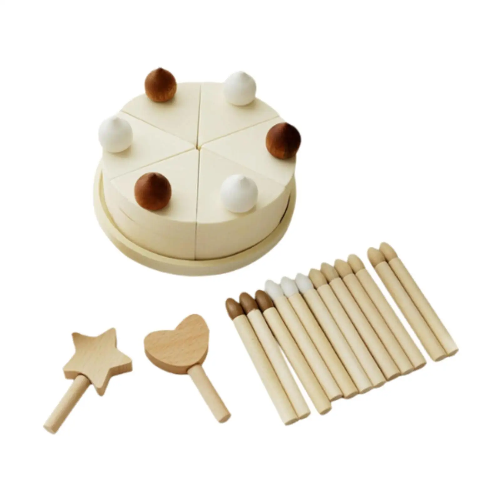 Birthday Cake Toy Pretend Play Montessori Toys Kitchen Toys Educational Toy for Kids 1 2 3 Year Old Boys Boys Children Gifts