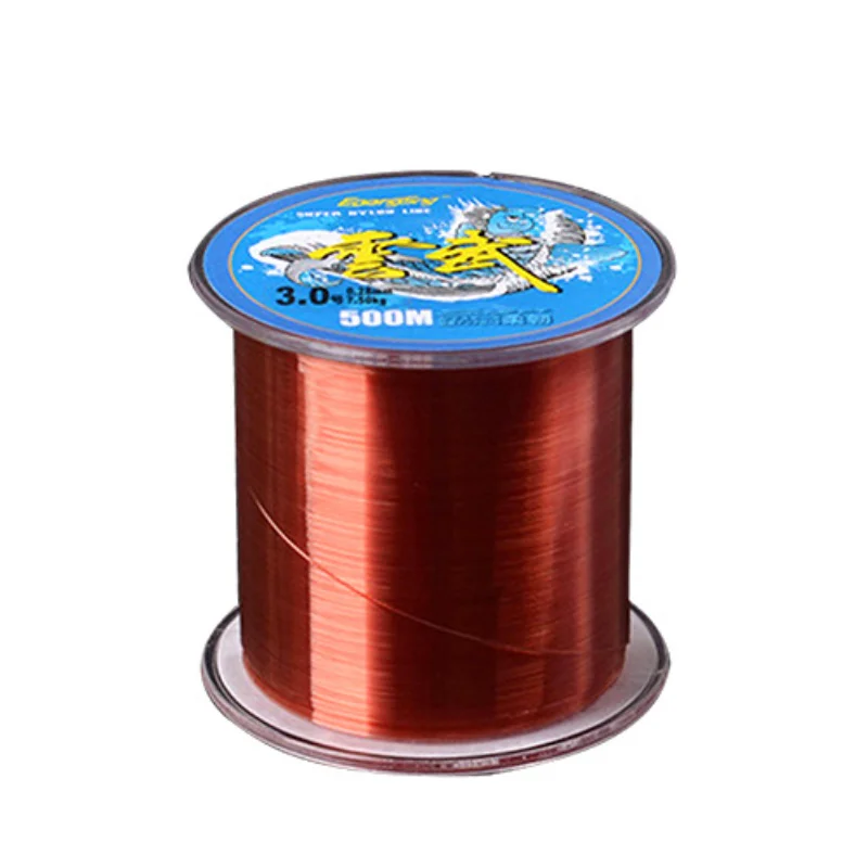 500M Authentic Nylon Line Super Soft Fishing Line Main Sub Line Spotted Discolored Fishing Line Rod Strong Force Fishing Line