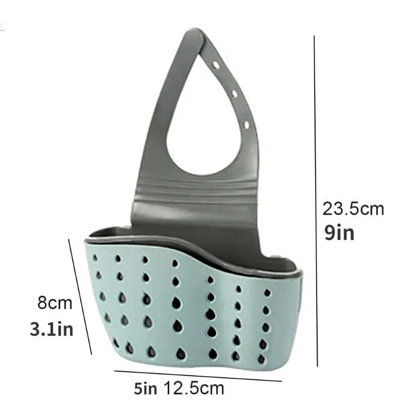 1PC Household Storage Drainage Basket, Kitchen Sink Bracket, Adjustable, Soap Sponge Hanging Drainage Bag, Kitchen Accessories