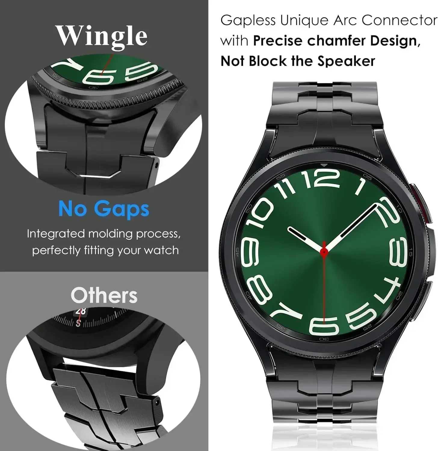 Premium Stainless Steel Bracelet - No Gaps Design, Universal Metal Band