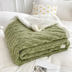 Cozy Winter Plaid Fleece Blanket - Soft, Warm & Plush Throw - 100X150cm M (Blanket G)