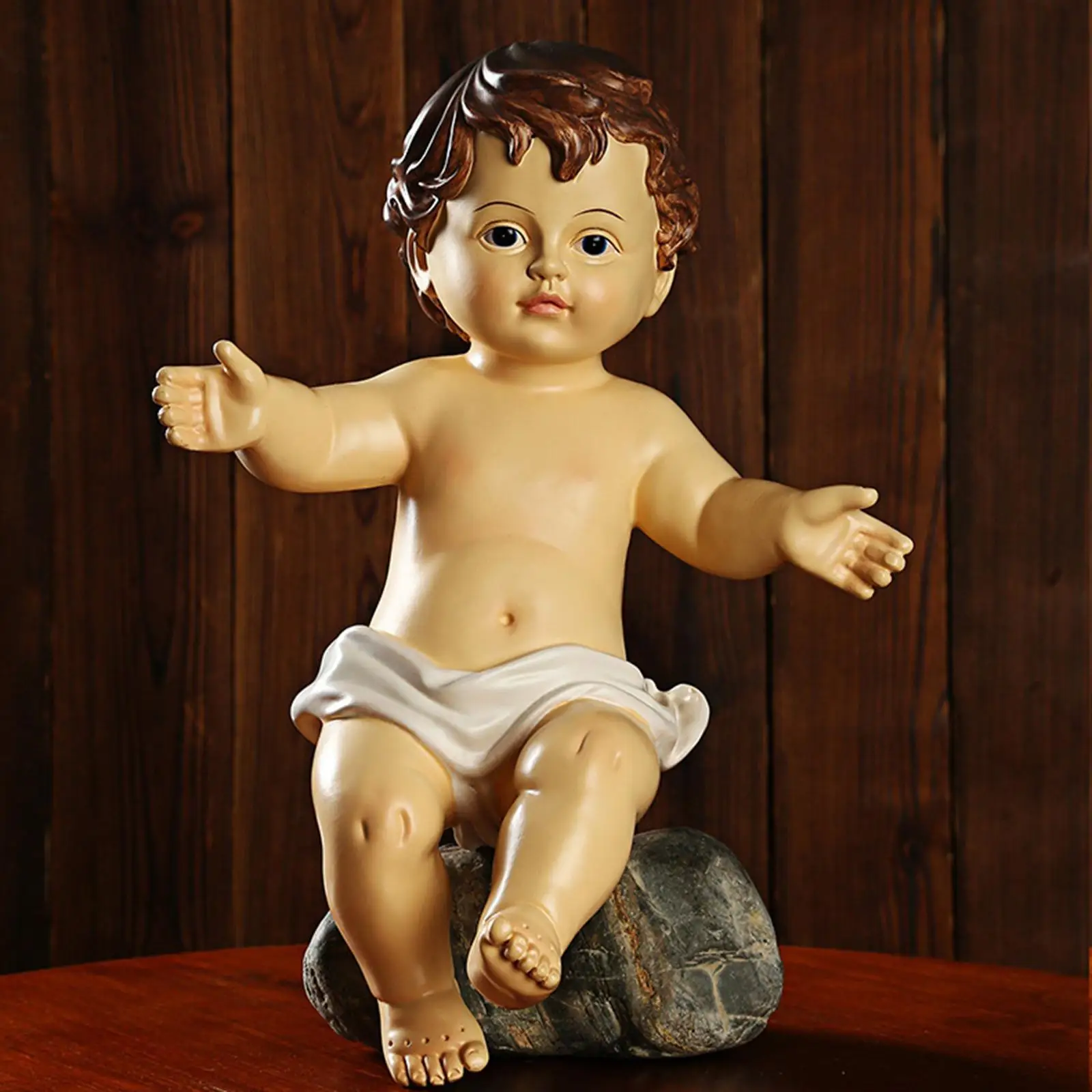 10cm Resin Statue Religious Figure Ornament Sculpture Craft Decoration, for blessing, wealth, success, health and children.