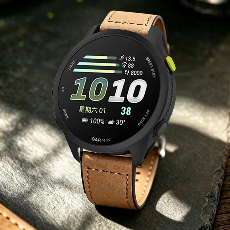 Magnetic Leather-Silicone Hybrid Watch Band