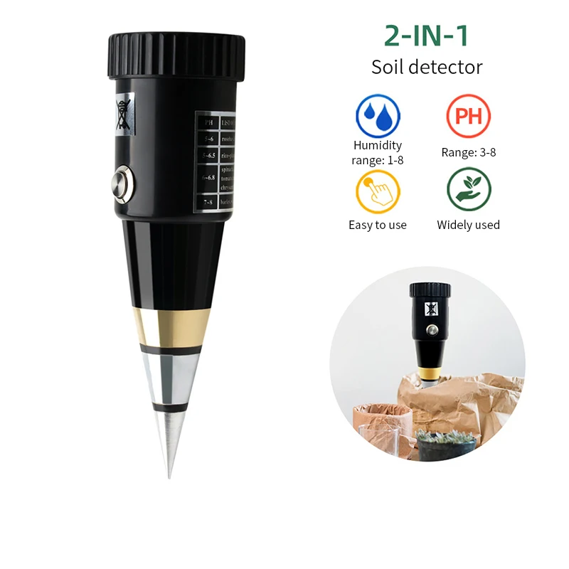 Soil Moisture PH Meter Acidity Humidity Tester Metal Sensor Probe 3~8ph No Battery Hygrometer for Planting Garden Tool soil moisture sensor soil tester ph meter