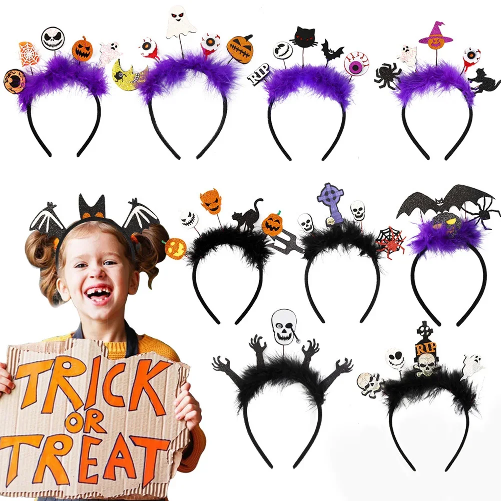 Halloween Hairband Makeup Ball Pumpkin Bat Spider Fascia Ghost Festival Costumi Happy 2023 Halloween Masquerade Hair Ornament