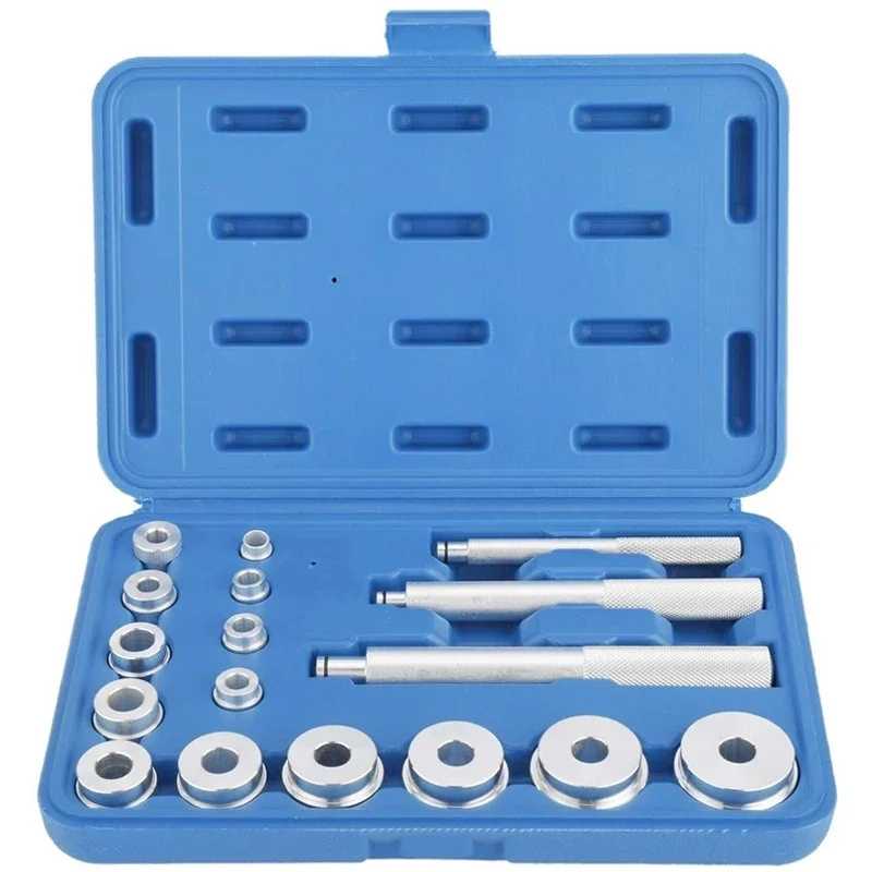 17Pc Aluminium Wheel Bearing Race & Seal Bush Driver Set Garage Tool Kit w/Case