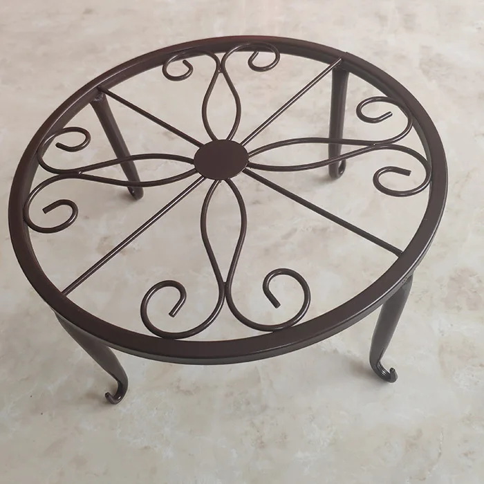 Vintage Heavy Duty Cast Iron Metal Flower Pot Holder for Indoor and Outdoor Use