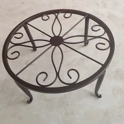 Vintage Heavy Duty Cast Iron Metal Flower Pot Holder for Indoor and Outdoor Use (Bronze)