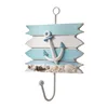 Mediterranean Style Hooks Decorative Wall Hook Nautical Coat Hanger Ocean Decor Key Hanger Beach Wall Home Decoration Wood Decor 6
