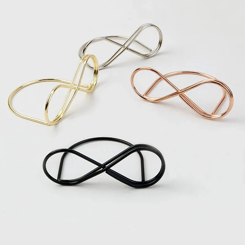 Creative Multi-purpose Card Holders Iron Curve Beauty Memo Holder Business Card Holder Party Seat Name Tag Stand