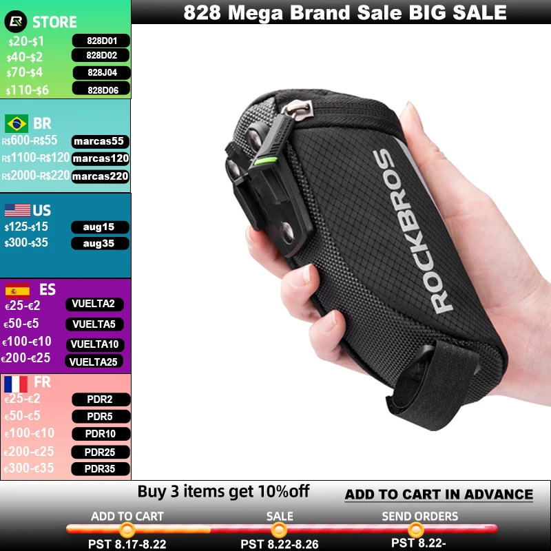 Las Mejores Ofertas En Bolsa De Asiento Trasero Bicicleta Silla De Montar | EBay