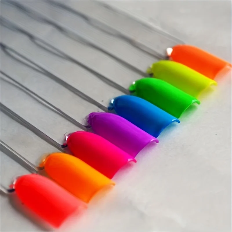 6colors/set Nail Art Cosmetic Long Lasting Waterproof Matte Eyeshadow Eyeshadow Pigment  Nail Powder  Neon Powder 4