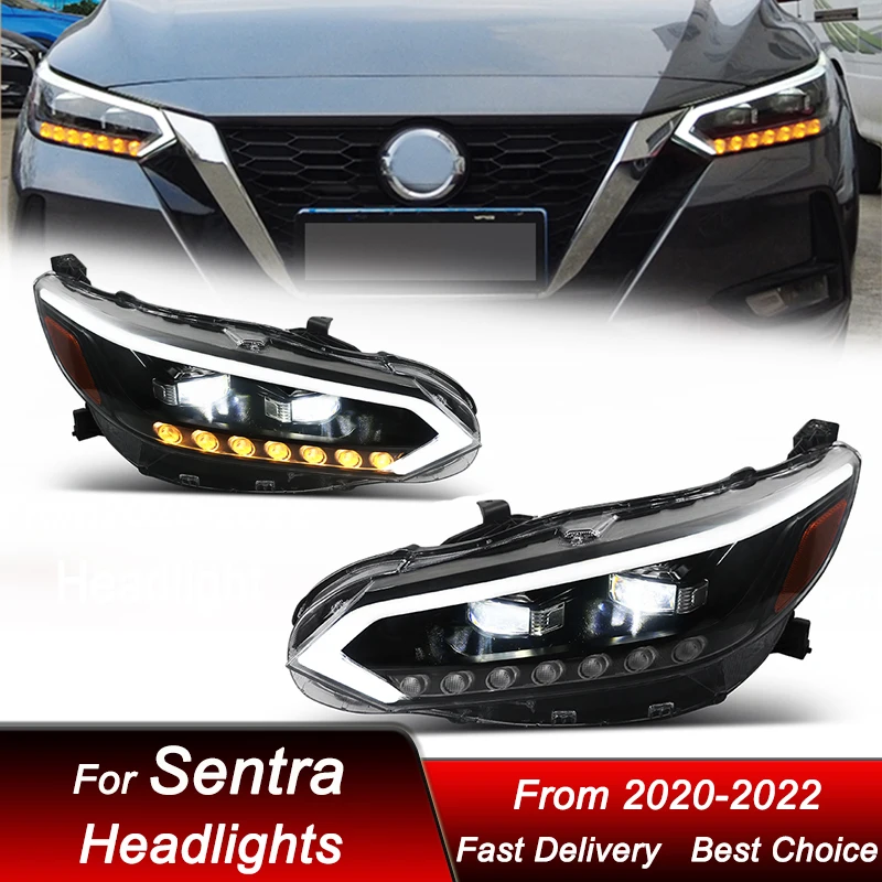 

Car Headlights For Nissan Sentra 14GEN 2020-2022 LED Headlamp Assembly Upgrade High Configure Projector Lens Accessories Kit