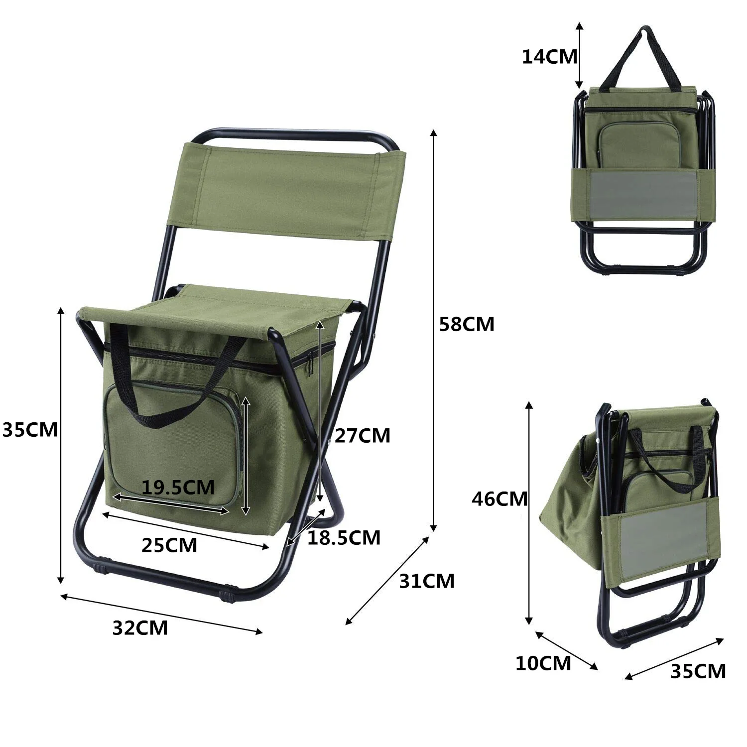Multifunctional Folding Chair Outdoor Camping Portable Backrest