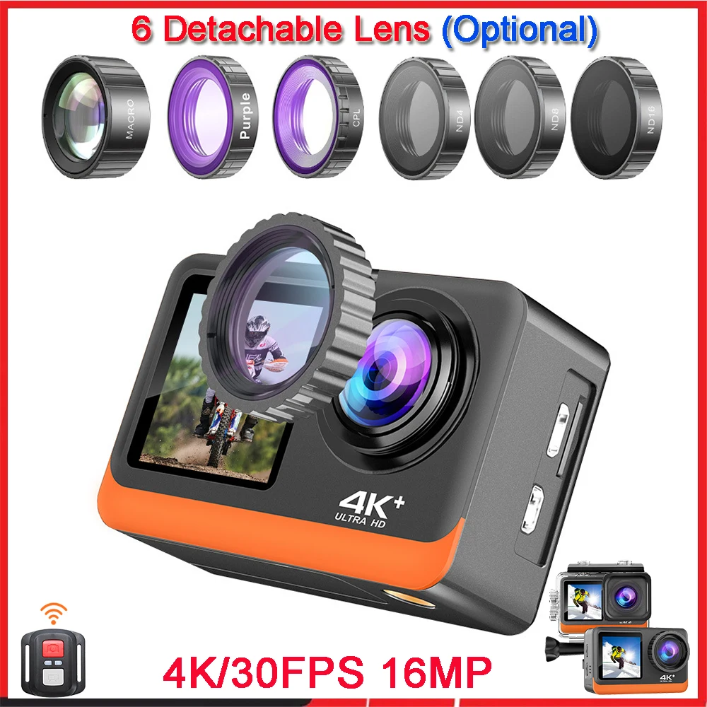 UltraHD4K30FPS16MPWiFiActionCameraDualScreen20IPSLCD170