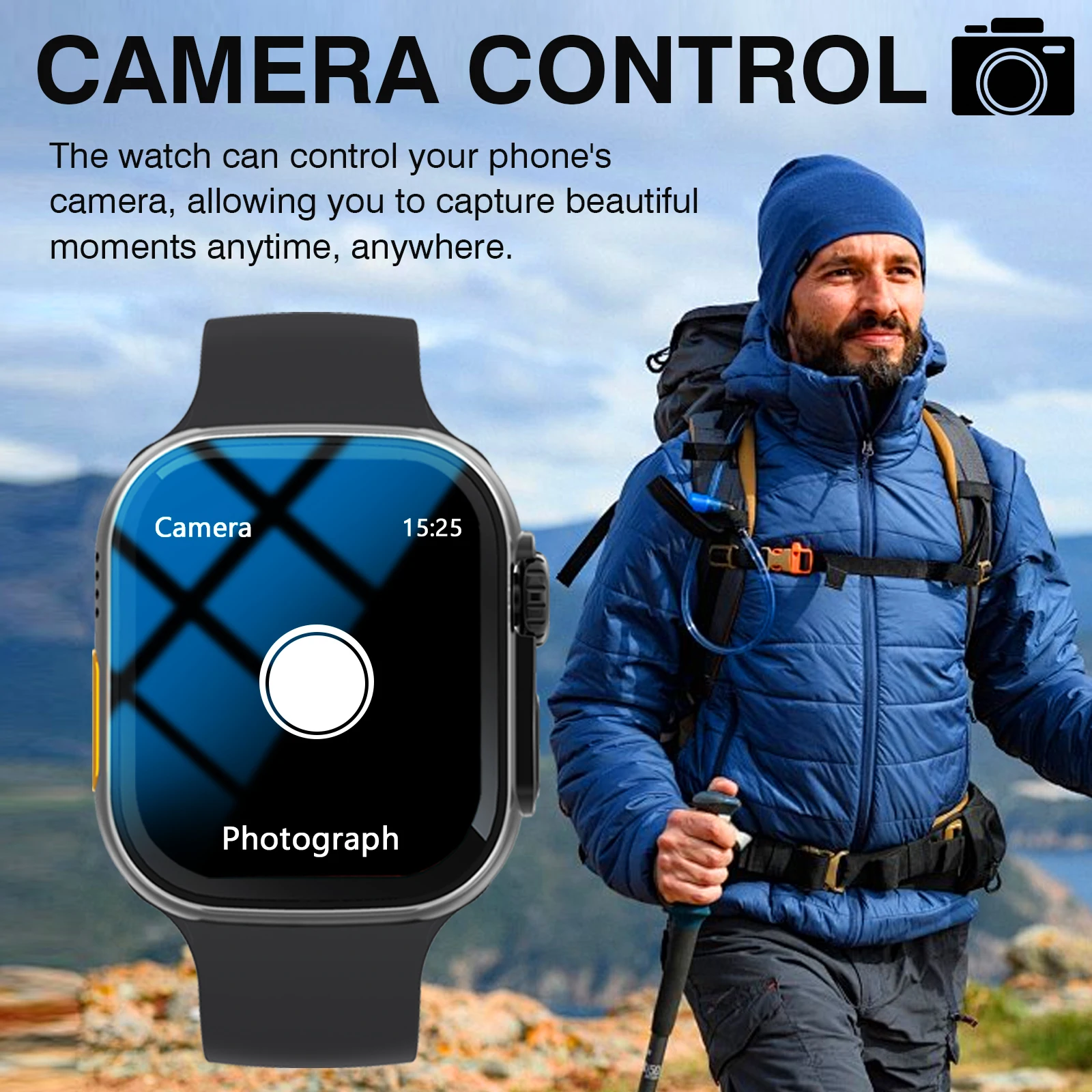 2026 Smart Watch with Wireless Calling, Weather Forecast & Sports Mode, DIY Wallpaper SMS Alerts Silicone Strap for Men Women 3