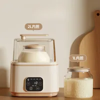 220V 20w 2L DIY Automatic Enzyme wine machine Ferment Yogurt maker two liners High borosilicate glass PTC heating Timing 2
