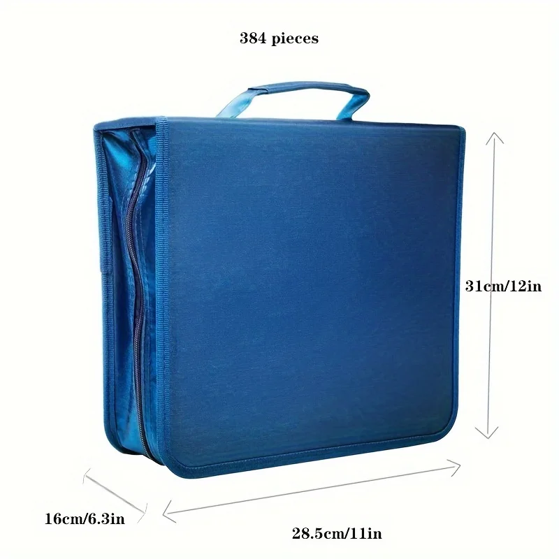 Cd Dvd Storage Bag Cd Dvd Storage Case Super Capacity CD DVD Storage Box 256 Discs Portable Waterproof CD Wallet with Handle for Car Home and Travel