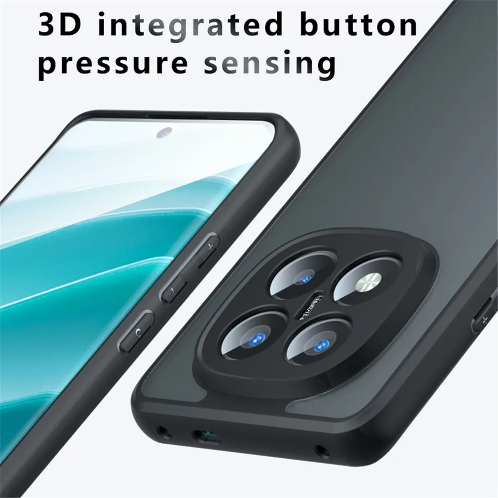 Luxury Armor Matte Transparent Acrylic Shockproof Phone Case