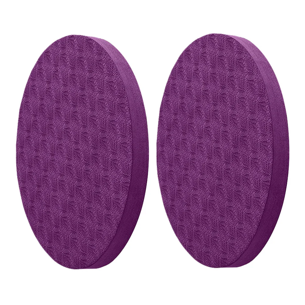 2 Pcs Round Yoga Support Pad Balance Cushion Thick Mat For Exercise Fitness Household Knee Pads Sports Supplies