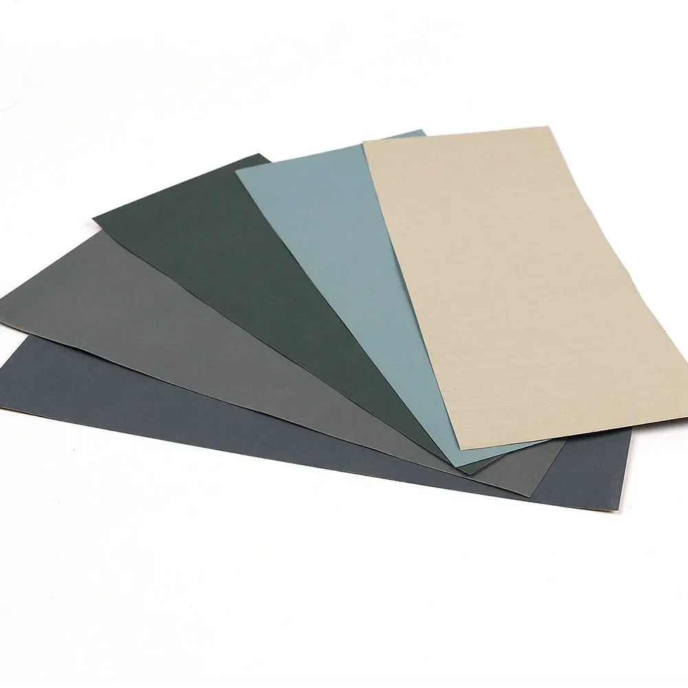 5pcs Wet Dry Sandpaper 23x9.3cm 2000/2500/3000/5000/7000 Grit For Car Maintenance Industry Metal Plastic Polishing Spare Tools