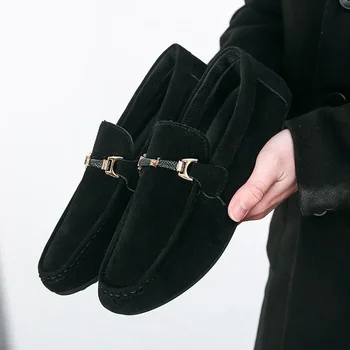 Spring Autumn Men's Casual Shoes Korean Style Bean Paste Shoes Breathable Summer Shoes Trendy Student Shoes PVC Leather 1