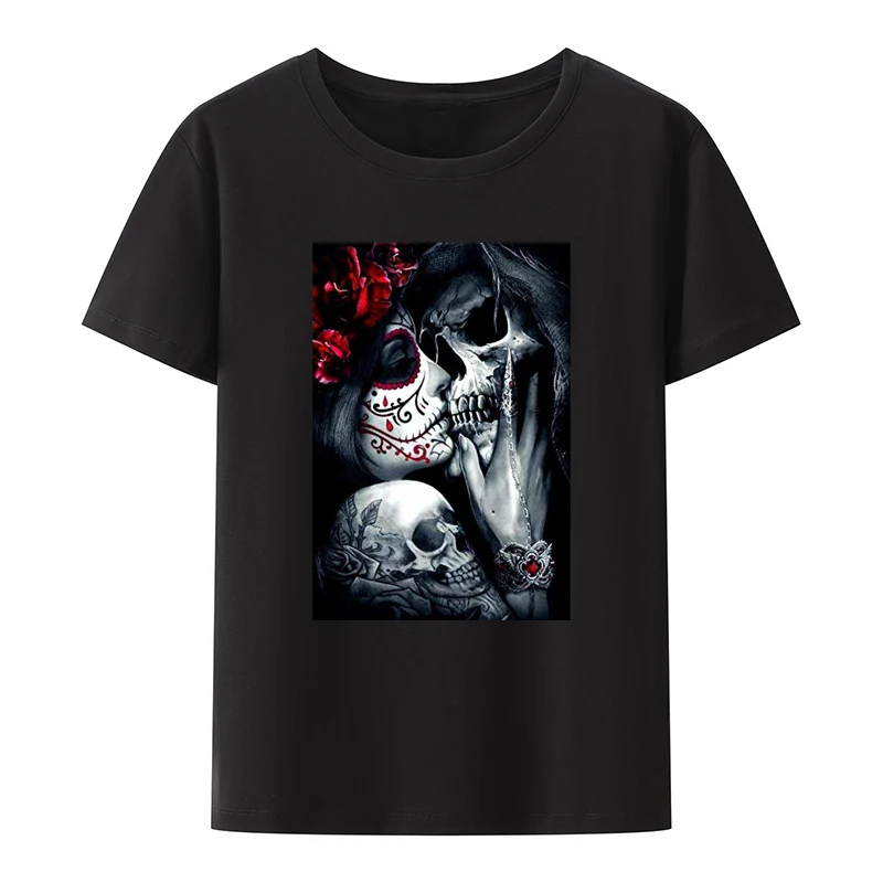 

Sexy Girls Holy Death Mexicana Y2k T-shirts Anime Clothes Printed T-shirt Top Popular Trend Camisa Gift Short-sleev Comfortable