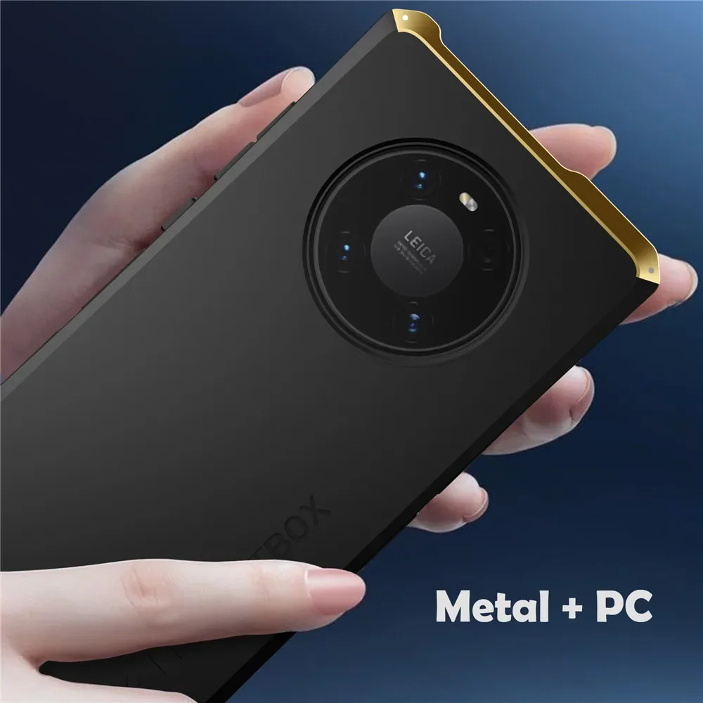 Shockproof Metal Armor Case with Aluminum Frame and Matte PC Cover