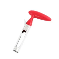 Premium Stainless Steel Fruit Corer and Slicer Tool (1pc Red)