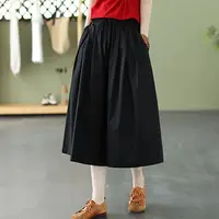 Women's Shorts Baggy Half Mid Length Female Short Pants Knee Loose Cotton Elastic Waist Wide Bermuda Cheap Kpop New in Low Price - Image 4