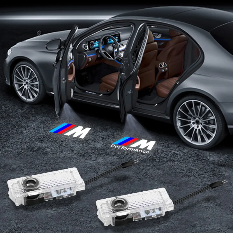 차량 도어 로고 웰컴 라이트 HD 코르테시 프로젝터 LED 액세서리 (E70 F15 E92 E60 E61 E65 F01 F02 F10 F15 F30 F48 M5 G30 용)