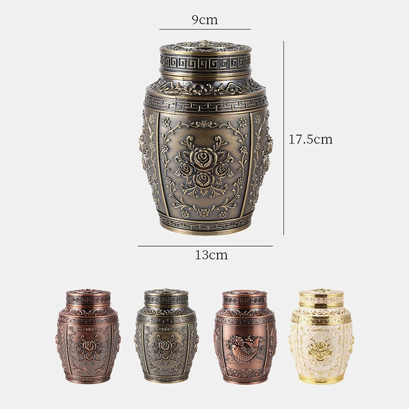 Pet Memorial Keepsake Urns Container for Human Ashes Metal Cremation Urns Small Animal Urn Coffin Box