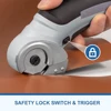 Cordless Electric Scissors Cardboard Cutter with Safety Lock 4.2V Electric Mini Cutter Rechargeable Rotary Cutter for Leather 2