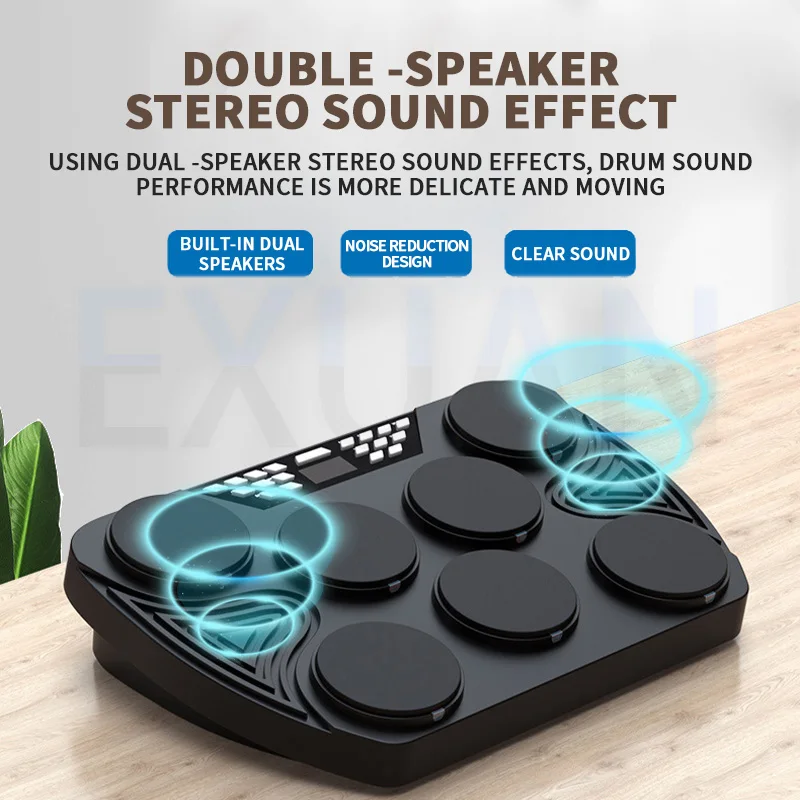 Portable Hand Roll Electronic Drum Strength Drum Stand For Home Jazz Beginner's Hand Training Tool For Children Percussion Drum