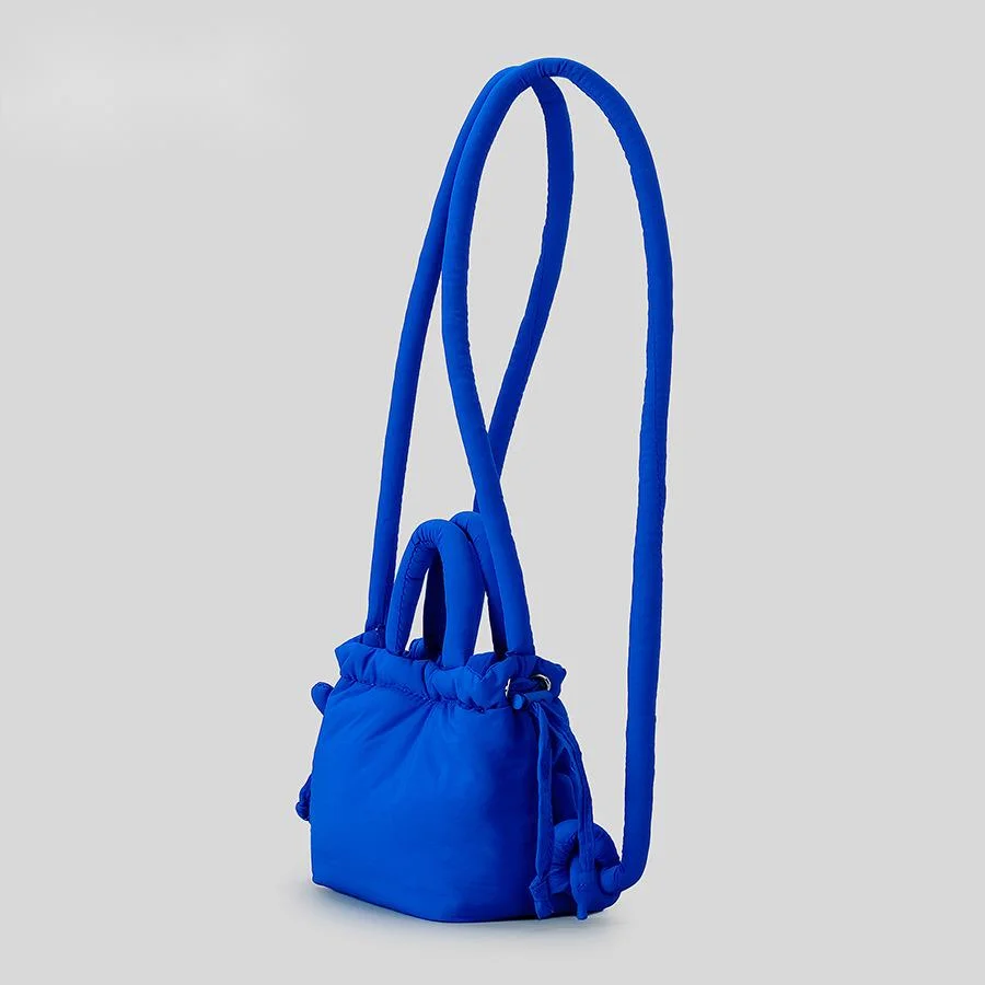 Borsa a tracolla alla moda personalizzata, design di nicchia, nuova borsa a tracolla in nylon imbottita in cotone per donna, morbida e leggera, piccola borsa a mano in corda plissettata_voghion.com