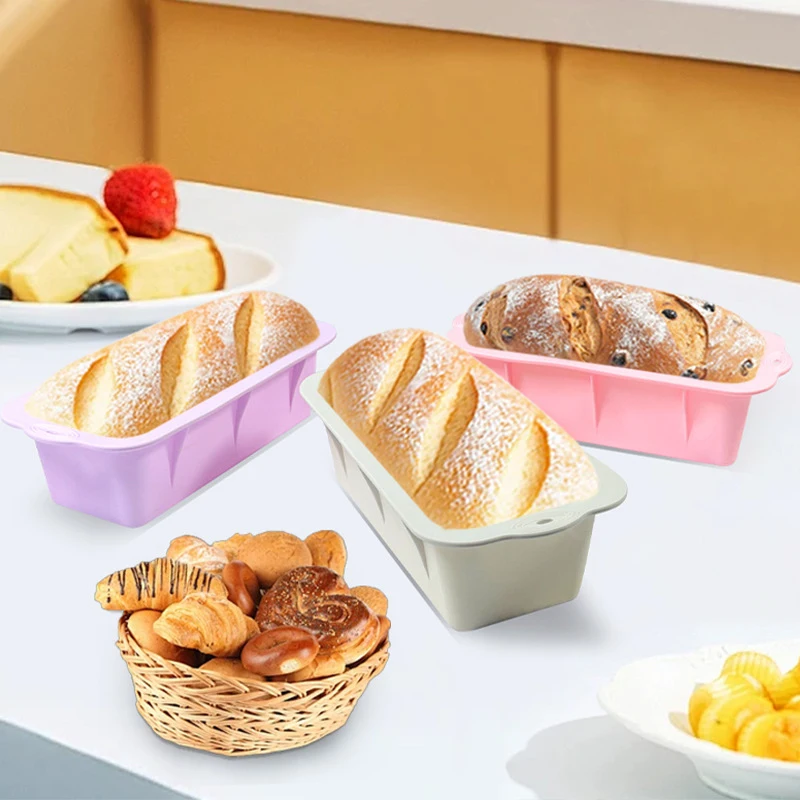 사각형 토스트 빵 교정 바구니, 실리콘 접이식 교정 그릇, 사워도우 빵 반죽 교정 그릇