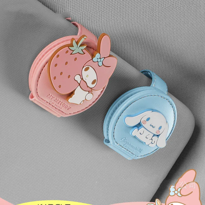 

Sanrio My Melody Cinnamoroll Car Glasses Clip Cute Magnetic Adsorption Cartoon Sunglasses Clip Kawaii Auto Interior Accessories