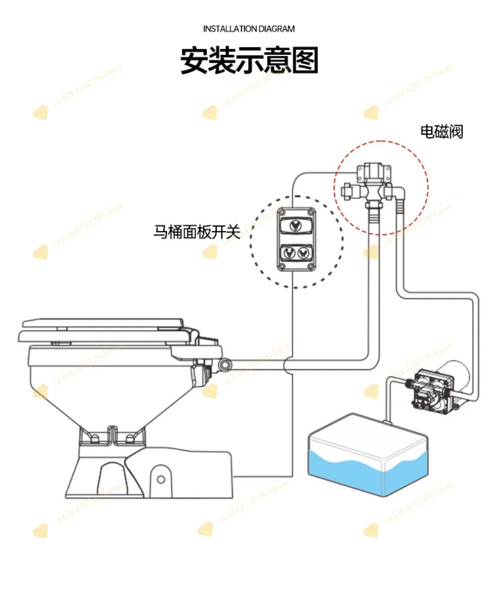 Control switch Toilet panel switch Yacht accessories panel switch