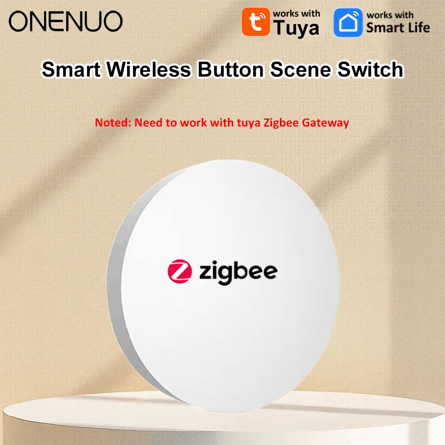 Smart Zigbee Button Scene Switch Voice Control Tuya Wireless Button Smart Life A