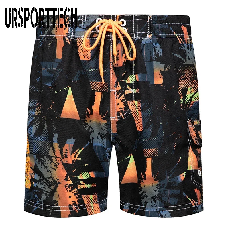 Beach Shorts Men Print Swimwear Trunk Summer Short Pants Male Breathable Quick Dry Swimming Shorts Plus Size Mens Board Shorts