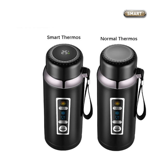 Water Bottle Thermos  Vacuum Flasks Thermoses - 1200ml Smart Thermos  Bottle - Aliexpress