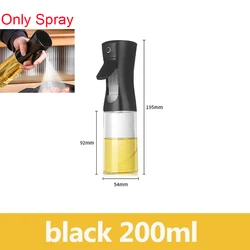 Versatile 500ml Oil Spray Bottle and Dispenser (Spray black 200ml)