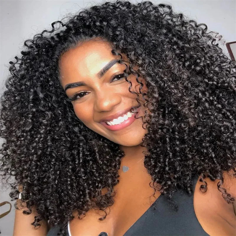 Small Spirals Curly Crochet Human Hair Extensions Deep Pixie Curls Crochet Hair Pre Separated Knotless Miracle Knot Braids