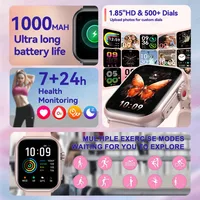 Montre connectée Ultra2 SE pour femme 2026, écran tactile AMOLED 1,85 pouces, 1000 mAh, appels Bluetooth, compatible Android et iOS 2