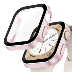 Premium Tempered Glass Protective Cover for Apple Watch - Durable Screen Shield & Band Accessory (Matte pink 07)