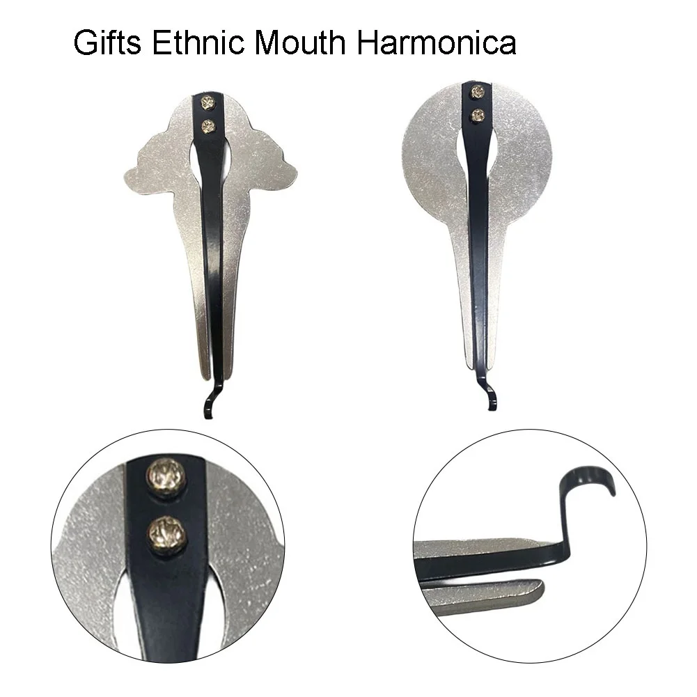 

1pc Jaw Harp Compact Size Stainless Jews Harp Altai Ethnic Mouth Russian Musical Instrument Harmonica Beginner Children's Gifts