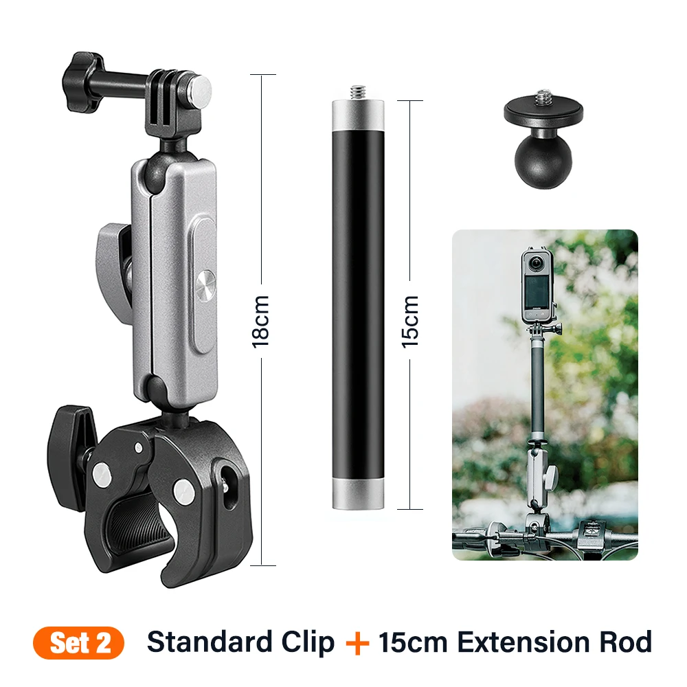 Universal Motorcycle and Bicycle Camera Clip Bracket