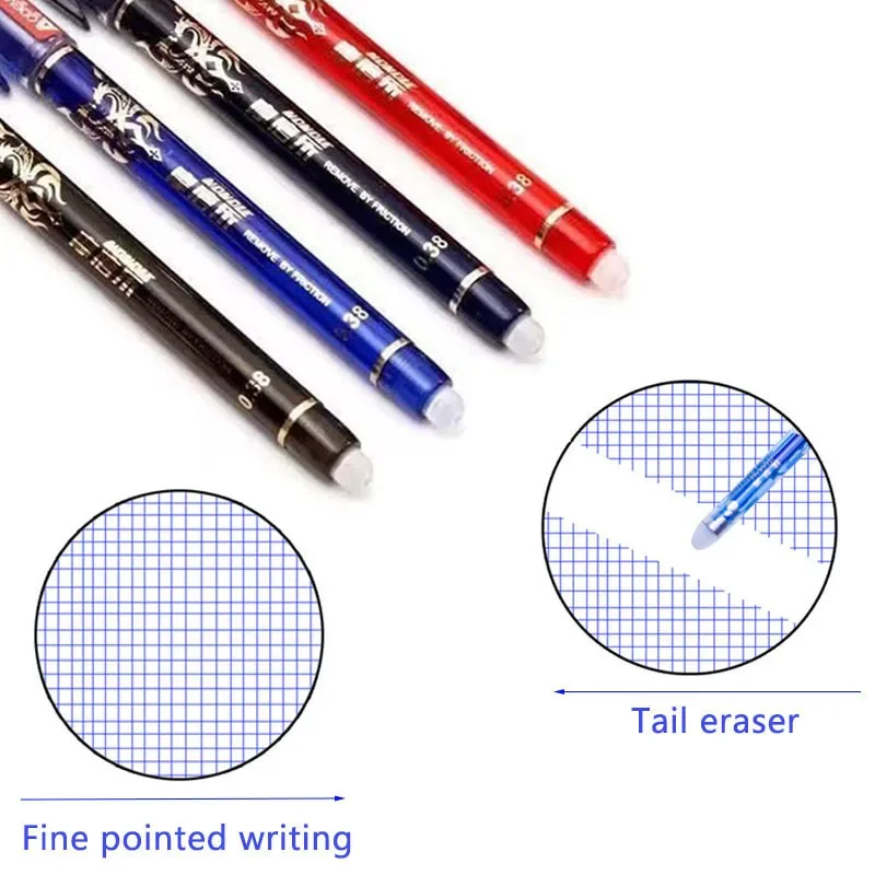 68pcs Erasable Gel Pens Blue/black/red Ink Ballpoint Pen Stationery Writing Supplies Office Student Writing Fine Writing Tools 4